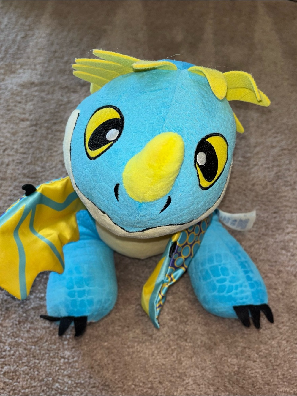 Build-A-Bear Blue and Yellow Dragon Plush